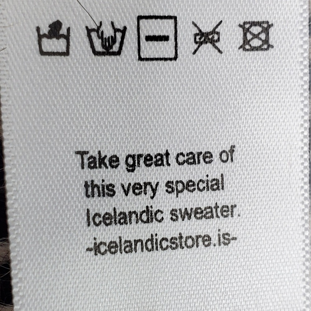 Icelandic Store Riddari 100% Icelandic Wool Fair Isle Lopapeysa Sweater Green - Picture 9 of 12